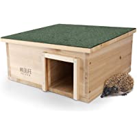 WILDLIFE FRIEND | Caseta para erizos con suelo de madera y fieltro para el techo- para invierno- para el jardín